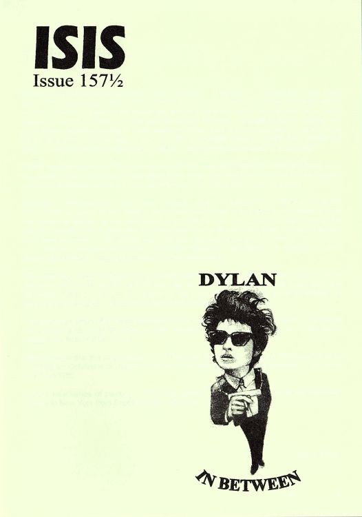 isis newsletter #157 1/2  bob Dylan Fanzine