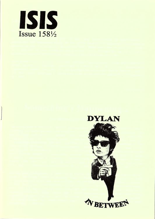 isis newsletter #158 1/2  bob Dylan Fanzine