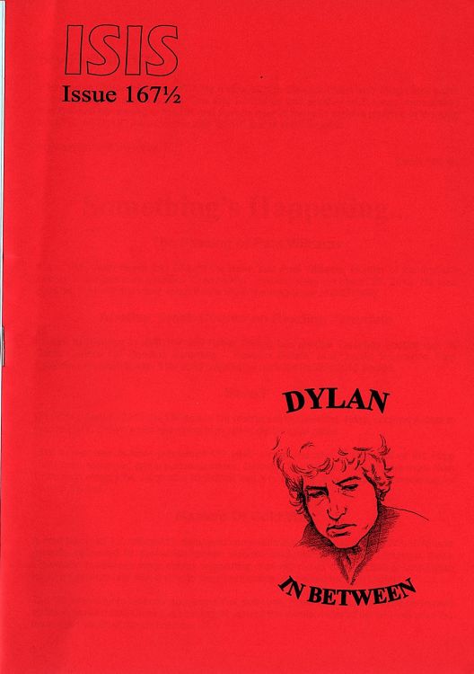 isis newsletter #167 1/2  bob Dylan Fanzine