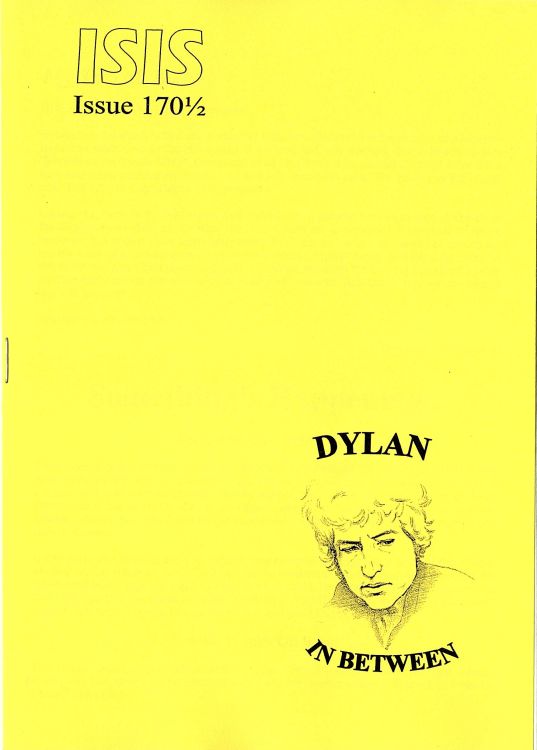 isis newsletter #170 1/2  bob Dylan Fanzine