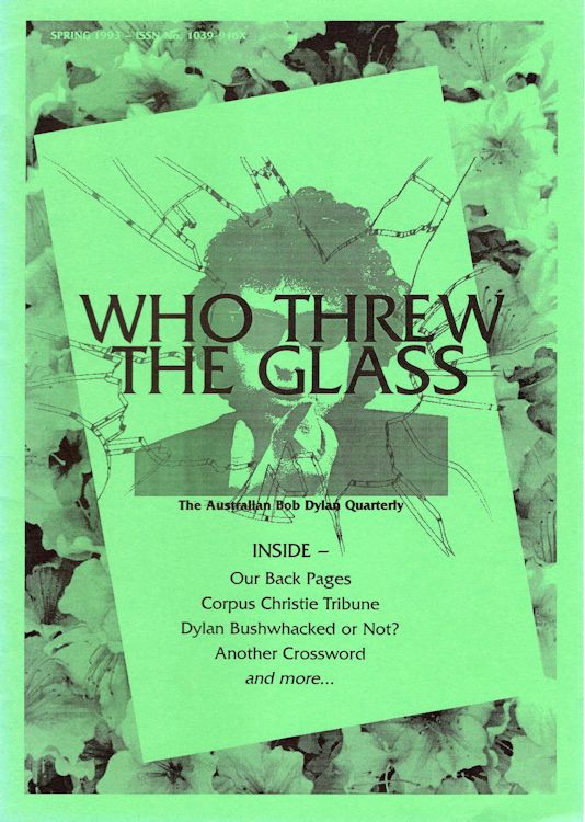 who threw the glass #3 bob Dylan Fanzine