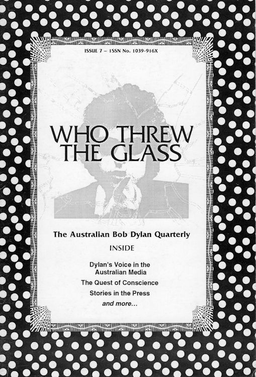who threw the glass #7 bob Dylan Fanzine