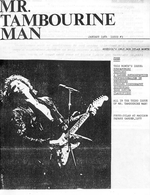 Bob Dylan fanzine Mr Tambourine Man 03