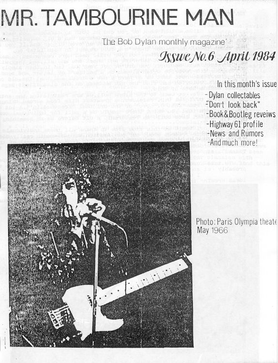 Bob Dylan fanzine Mr Tambourine Man 06