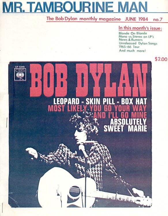 Bob Dylan fanzine Mr Tambourine Man 07