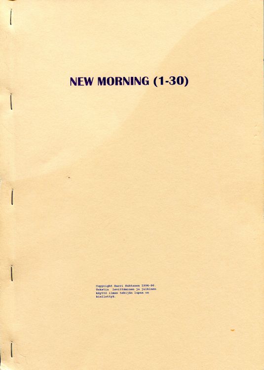 new morning porin 1-30 Dylan book in Finnish