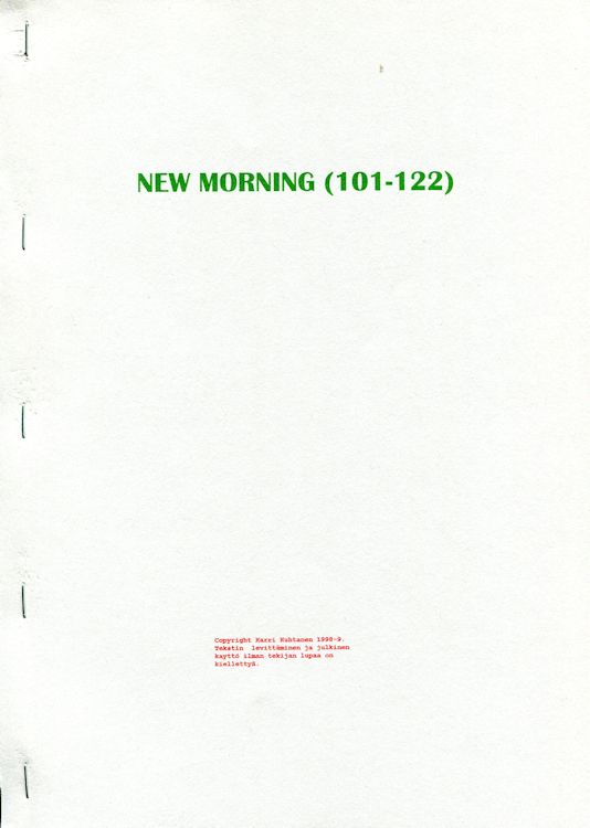 new morning porin 101-122 Dylan book in Finnish