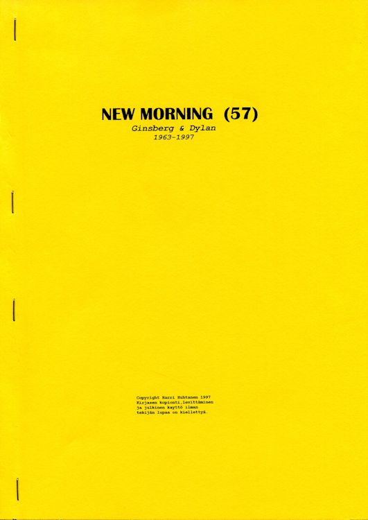 new morning porin 57 Dylan book in Finnish
