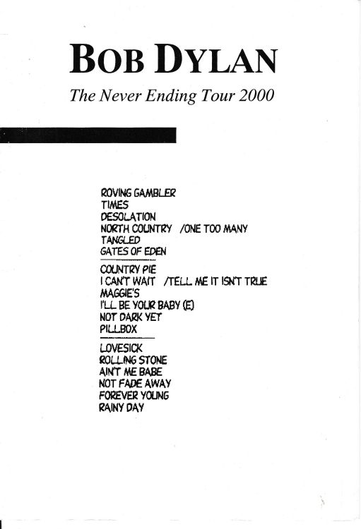 parking meter supplement #3 bob Dylan Fanzine