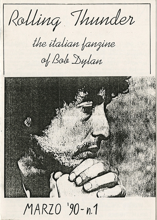 rolling thunder italy #1 bob Dylan Fanzine