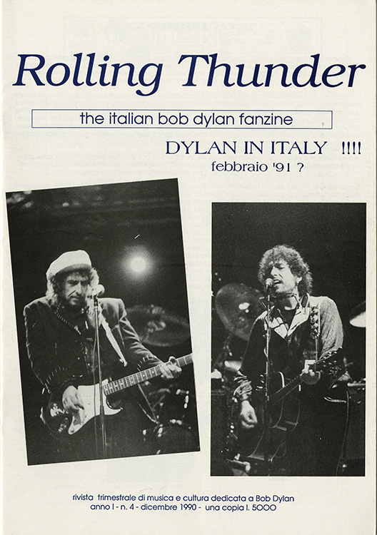 rolling thunder italy #4 bob Dylan Fanzine