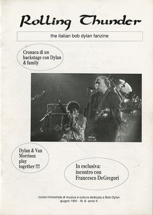 rolling thunder italy #6 bob Dylan Fanzine