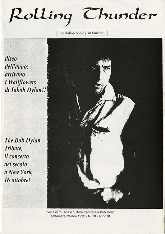 rolling thunder italy #10 bob Dylan Fanzine