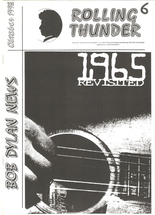 rolling thunder belgium #6 bob Dylan Fanzine