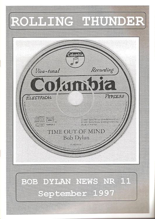 rolling thunder belgium #11 bob Dylan Fanzine