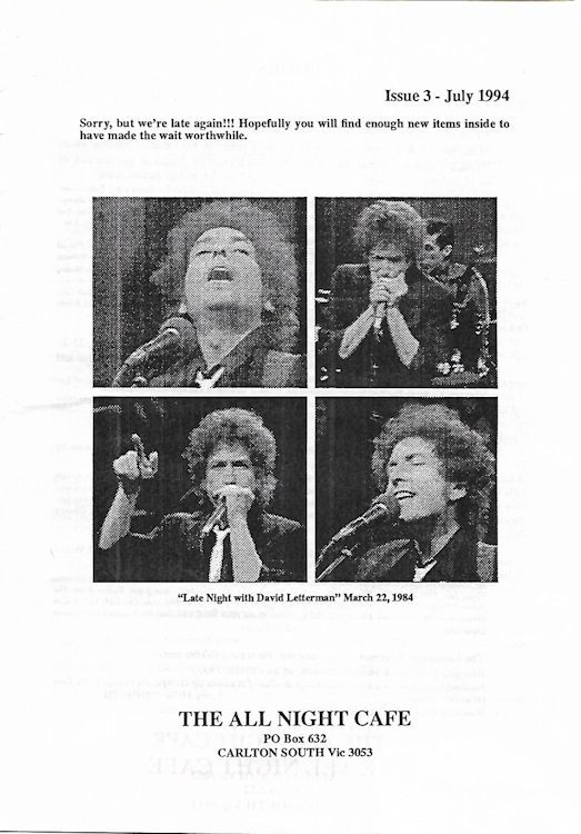 Bob Dylan fanzine The All Night Café 03