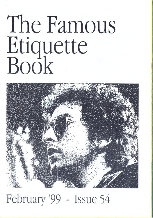 famous etiquette book <br>#54 bob Dylan Fanzine