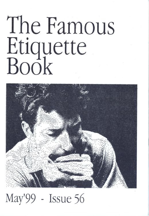 famous etiquette book bob <br>#56 Dylan Fanzine