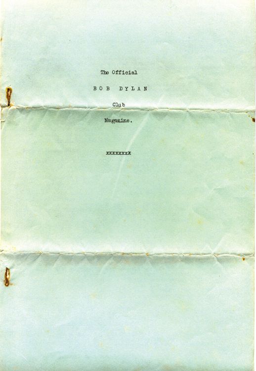 1964 official Bob Dylan club fanzine #2