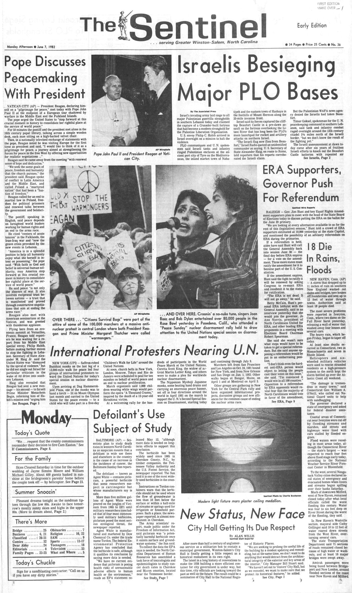 the sentinel Bob Dylan front cover