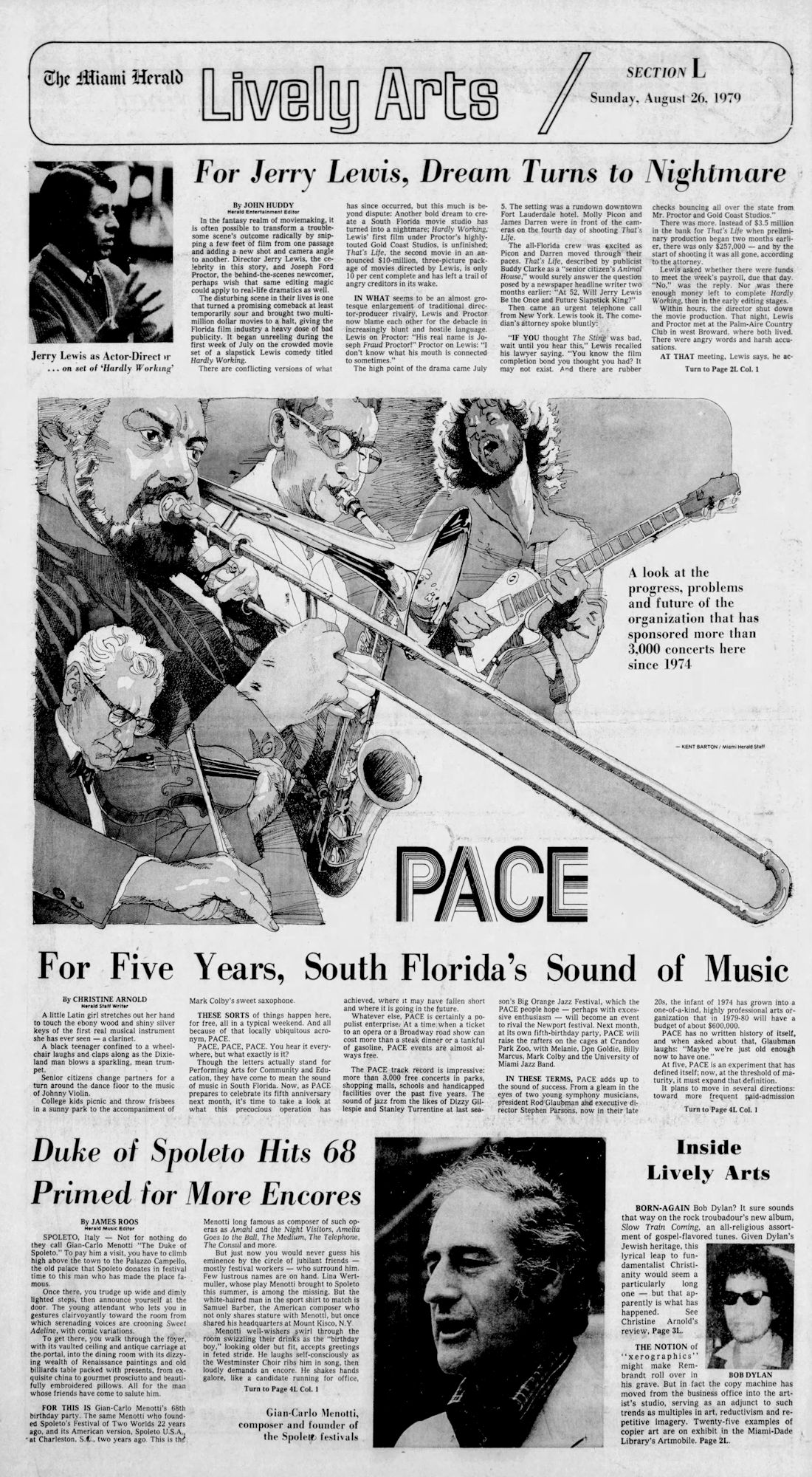 miami herald Bob Dylan front cover