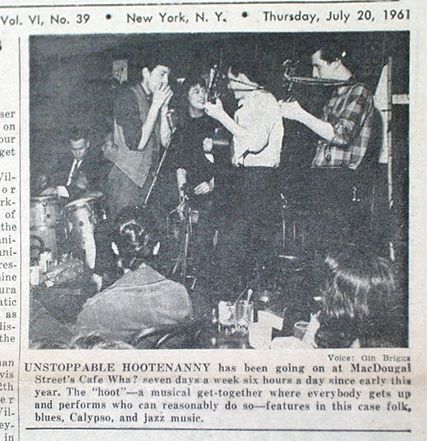 Village voice magazine Bob Dylan front cover 1961 photo