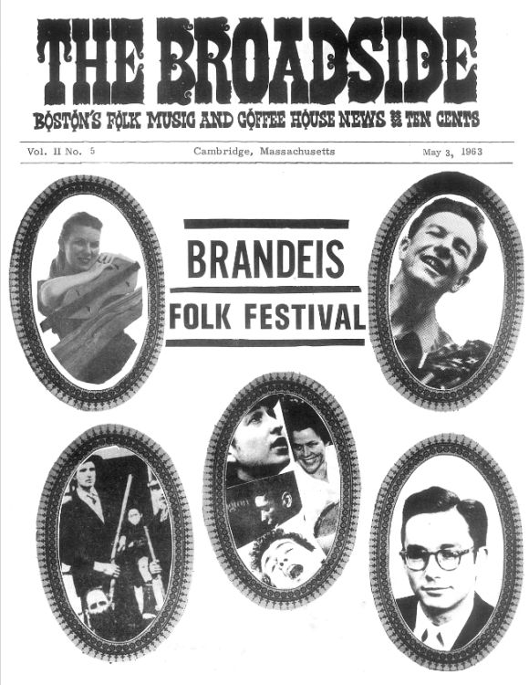 broadside of boston 7 august 1963 magazine Bob Dylan front cover