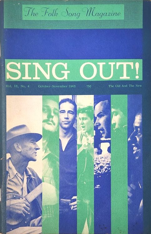 sing out the folksong magazine October 1963 Bob Dylan front cover