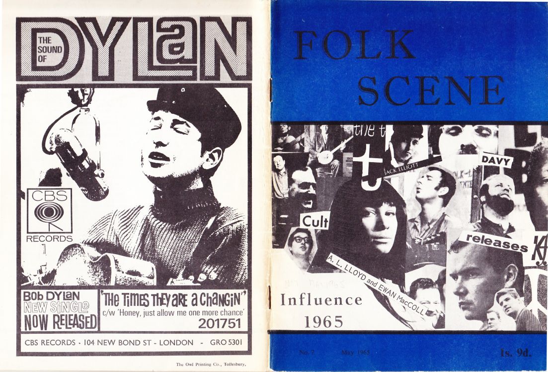folk scene magazine Bob Dylan front cover