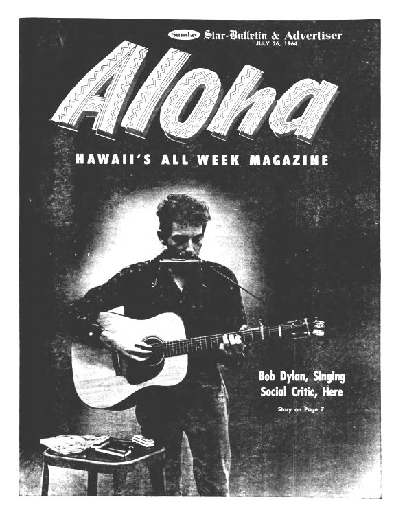 aloha usa magazine Bob Dylan front cover