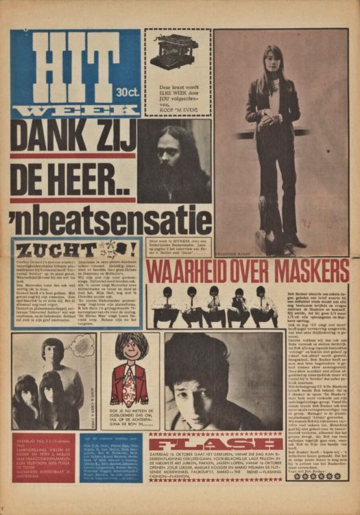 hitweek 1965 10 magazine Bob Dylan front cover