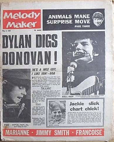 Melody Maker8 May 1965 Bob Dylan front cover