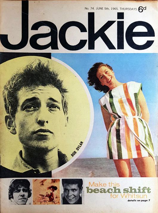 jackie 1965 magazine Bob Dylan front cover