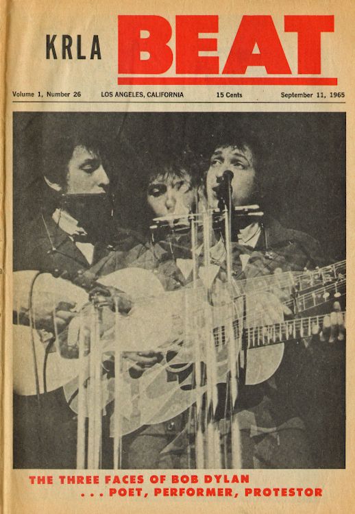 KRLA beat 1965 09 11 magazine Bob Dylan front cover