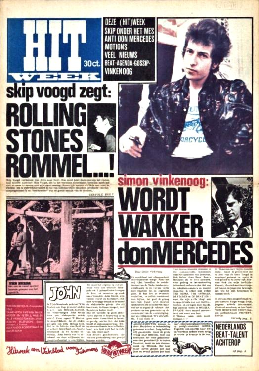 hitweek 1965 05 magazine Bob Dylan front cover