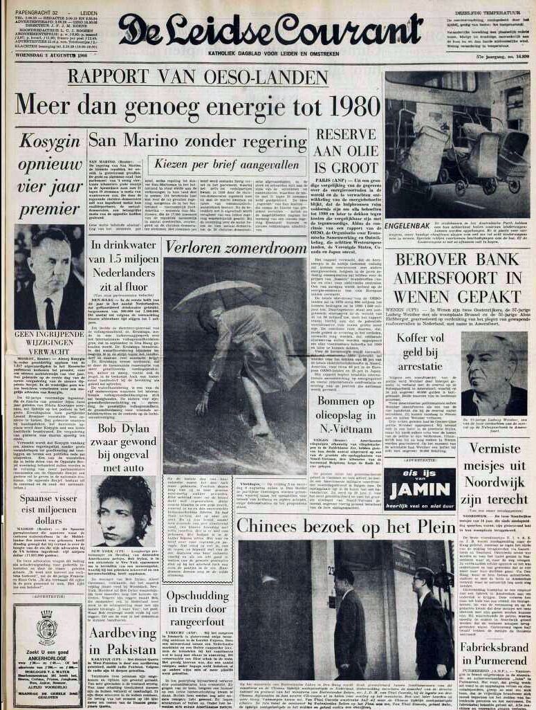 de leidse courant 1966 Bob Dylan cover story