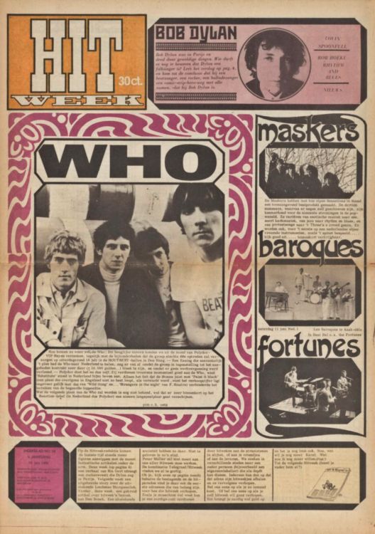 hitweek 1966 06 magazine Bob Dylan front cover