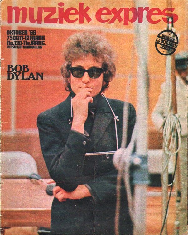 muziek express #130 magazine Bob Dylan front cover
