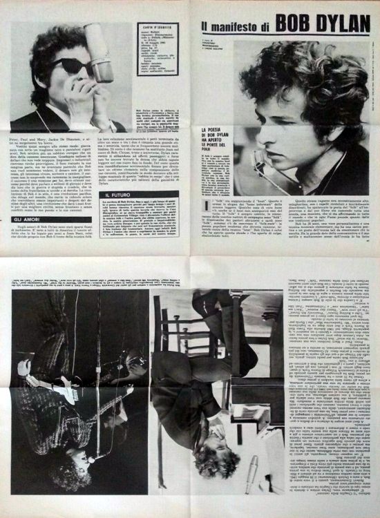 giovanni 1966 magazine Bob Dylan poster back