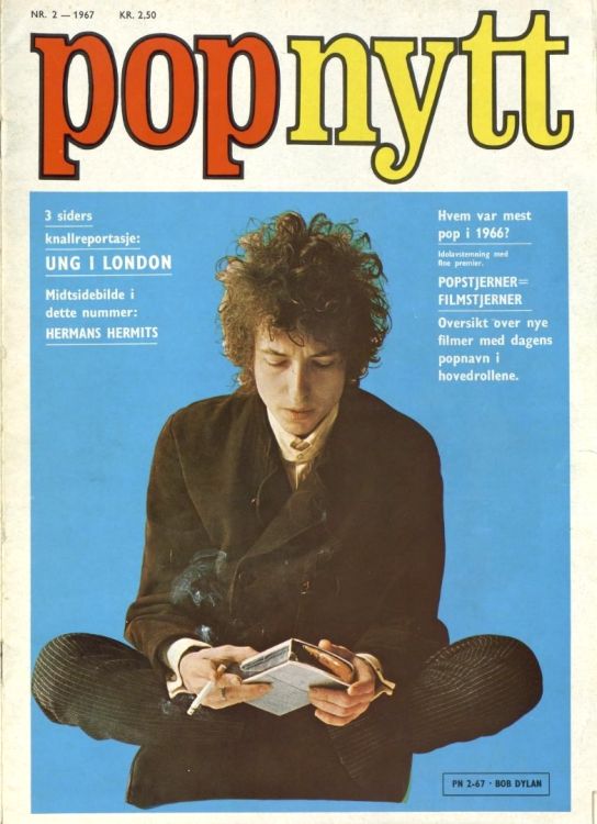 pop nytt magazine 1967 Bob Dylan front cover