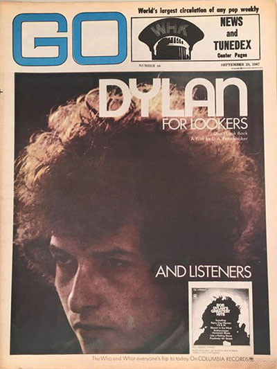 go 26 sep 1967magazine Bob Dylan front cover