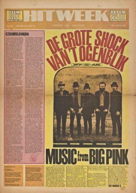 hitweek 1968 08 30 magazine Bob Dylan front cover