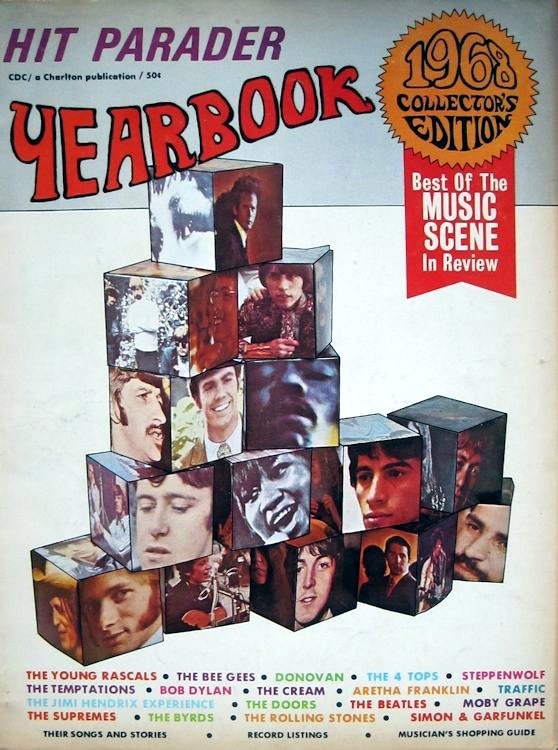 hit parader  1968 yearbook magazine Bob Dylan front cover