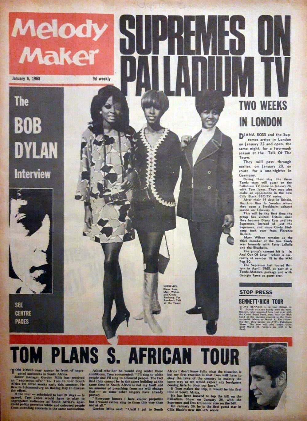 Melody Maker 6 january Bob Dylan front cover