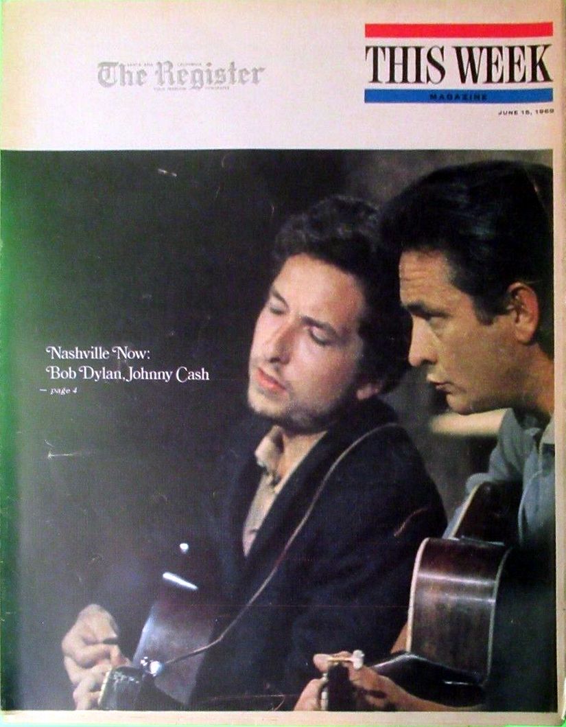 this week the register journal magazine Bob Dylan front cover
