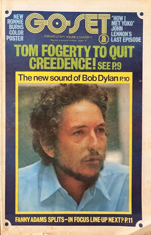 go set 1971 magazine Bob Dylan front cover
