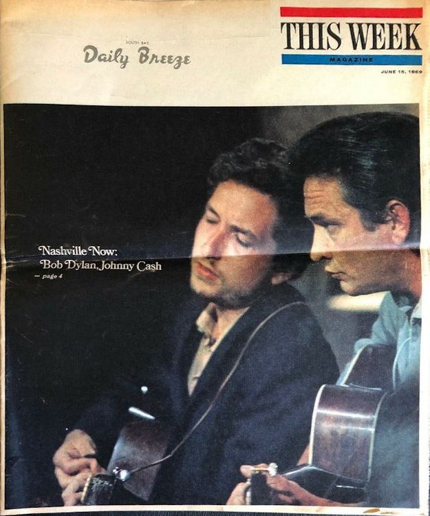 daily breeze 1969 supplement magazine Bob Dylan front cover