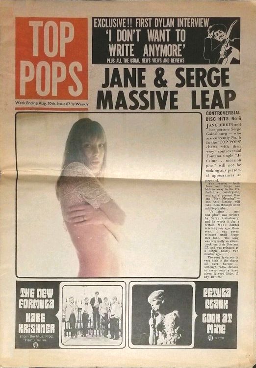 top pops magazine Bob Dylan front cover
