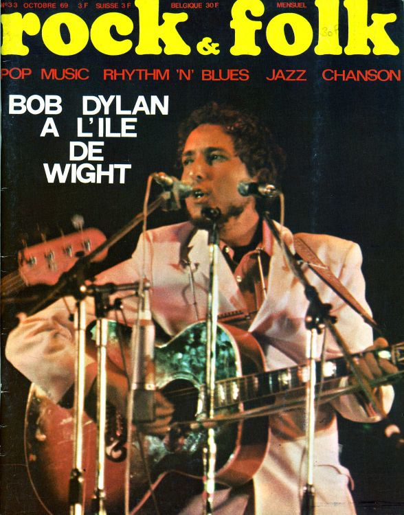 rock & folk magazine france #33 Bob Dylan front cover