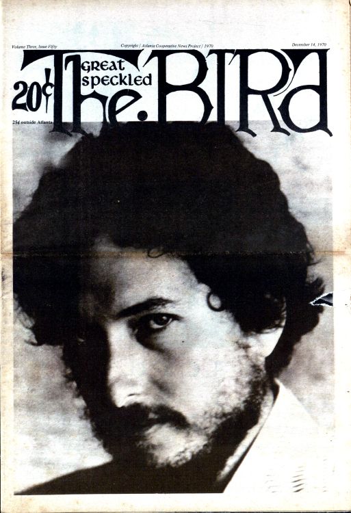 the bird magazine Bob Dylan front cover